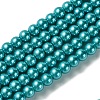 Eco-Friendly Dyed Glass Pearl Round Bead Strands HY-A008-6mm-RB073-1