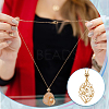 6Pcs Crystal Cage Holder Necklace NJEW-AB00036-6