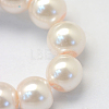 Baking Painted Pearlized Glass Pearl Round Bead Strands X-HY-Q003-4mm-41-3