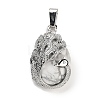 Natural Howlite Teardrop Pendants G-G112-03P-08-1