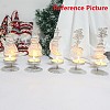 Iron Candle Holder for Christmas AJEW-B008-02-3