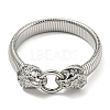 304 Stainless Steel Flat Snake Chain Bracelet BJEW-B076-04P-1