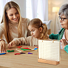 Iron Felt Enamel Pin Display Pages with Wooden Base ODIS-WH0007-77-5