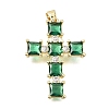 Brass Pave Cubic Zirconia Pendants CU-CBAE7DF-11G-C01-1