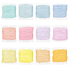 24Pcs 12 Colors Polyester Embroidery Threads DIY-CY0003-60-1