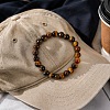 8MM Round Natural Tiger Eye Beaded Stretch Bracelets for Men GW6594-2