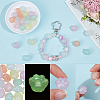 28Pcs 7 Colors Luminous Acrylic Beads OACR-PA0002-06-7