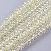Faceted Rondelle Electroplate Glass Beads Strands X-EGLA-D020-3x2mm-70-1