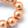 Baking Paint Pearlized Glass Pearl Round Bead Strands HY-Q003-6mm-33-3