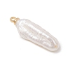 Natural Baroque Pearl Keshi Pearl Pendants PALLOY-JF04777-01-3