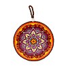 Flat Round with Mandala Pattern Ceramic & Cork Cup Coaster PW-WG69E59-05-1