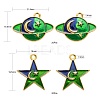 40Pcs 2 Style Golden Alloy Enamel Pendants ENAM-LS0001-54-3