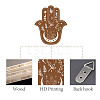Creative Natural Wooden Wall Hanging Decoration AJEW-WH0331-002-3