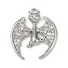 Brass Micro Pave Clear Cubic Zirconia Pendants KK-L238-04P-1