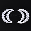 ABS Plastic Imitation Pearl Linking Rings OACR-T015-07-01-3