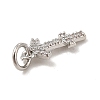 Brass Micro Pave Cubic Zirconia Charms KK-E077-02P-07-3
