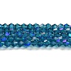 Transparent Electroplate Glass Beads Strands GLAA-F029-4mm-D01-1