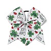 Saint Patrick's Day Big Bowknot Polyester Elastic Hair Ties OHAR-H011-01D-1