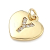 Brass Micro Pave Clear Cubic Zirconia Pendants KK-D229-01G-25-2