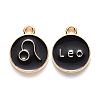 Alloy Enamel Pendants ENAM-S124-01B-08G-1