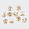 Faceted Glass Rhinestone Charms RGLA-F049-8mm-001GS-1