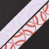Baseball Pattern Heat Transfer Polyester Ribbons OCOR-WH0066-65D-1