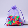 Rectangle Organza Drawstring Bags CON-PW0001-054D-23-1