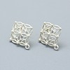 Alloy Stud Earring Findings PALLOY-F255-08MS-1