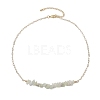 Natural & Synthetic Mixed Gemstone Chip Bib Necklaces NJEW-JN04950-5
