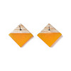 Opaque Resin & Wood Stud Earrings EJEW-N017-005A-B05-4