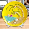 DIY Coconut Tree Pattern Shell Conch Disk Paste Painting For Kids DIY-P035-10-1