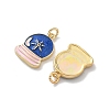 Brass Enamel Charms KK-P325-27G-2