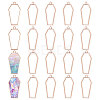 20Pcs Alloy Open Back Bezel Pendants FIND-CA0011-50RG-1