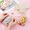 80Pcs 2 Styles Heart Printed Organza Bags OP-BBC0001-04D-3