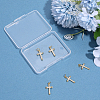 8Pcs Brass Micro Pave Clear Cubic Zirconia Pendants KK-SC0007-99-6