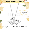 1pc Brass Chain with Alloy Letter Pendants Necklaces NJEW-LP0001-41Z-P-2