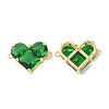 Brass Pave Cubic Zirconia Connector Charms KK-L208-04G-02-1
