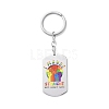 Pride Rainbow 201 Stainless Steel Keychain KEYC-G051-01P-01-1