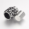 304 Stainless Steel Magnetic Clasps with Glue-in Ends X-STAS-F124-05AS-3
