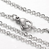 304 Stainless Steel Cable Chain Necklaces NJEW-L418-01P-1
