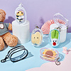 6Pcs 6 Colors Portable Travel Transparent Plastic Zipper Bags with Alloy Clasps ABAG-GA0001-29B-5