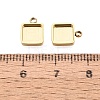 304 Stainless Steel Pendant Cabochon Component STAS-Q113-21B-G-3