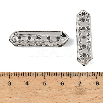 Brass Crystal Rhinestone Spacer Bars RB-T019-01A-P-1