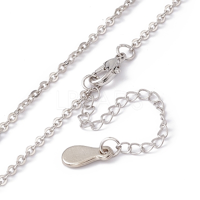Sublimation Blank Aluminum Pendant Necklace NJEW-E020-02P-01-1