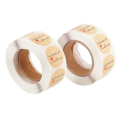 1 Inch Thank You Sticker Self-Adhesive Kraft Paper Gift Tag Stickers DIY-GL0001-05-01-1