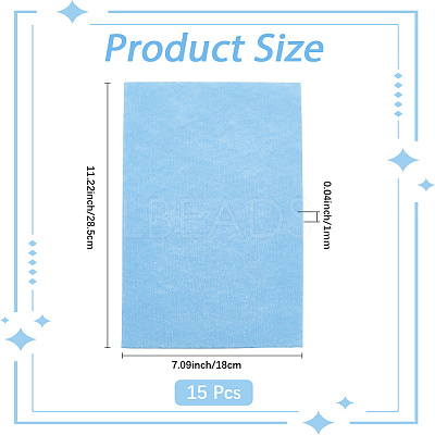 15Pcs Felt Non Woven Fabric DIY-SP0003-93F-1