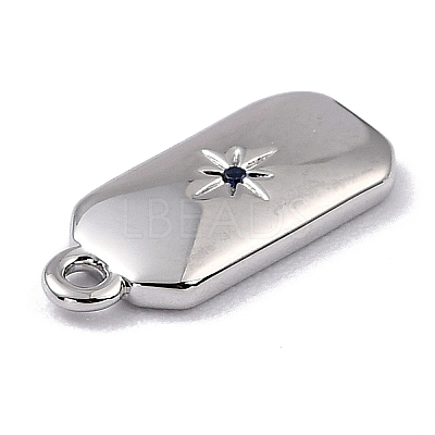 Brass Micro Pave Cubic Zirconia Charms ZIRC-I054-12P-05-1