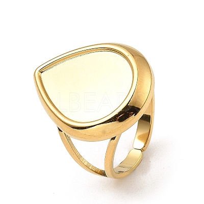 304 Stainless Steel Open Cuff Pad Ring Settings X-RJEW-Z018-40G-1