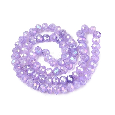 Electroplate Crackle Imitation Jade Glass Beads Strands LS-EGLA-Q131-02B-05-1