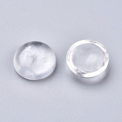 Natural Quartz Crystal Cabochons G-P393-R50-12MM-A-1